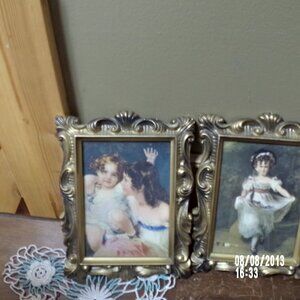 cottage core MCM set of 8x6 gold frame glam Calamady Children Thomas Lawrence